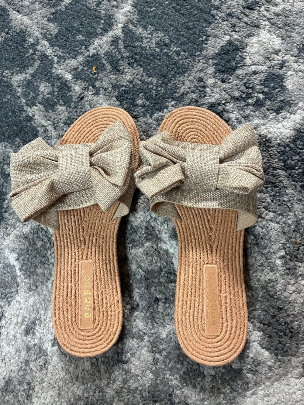 Bamboo Athena Linen Slides